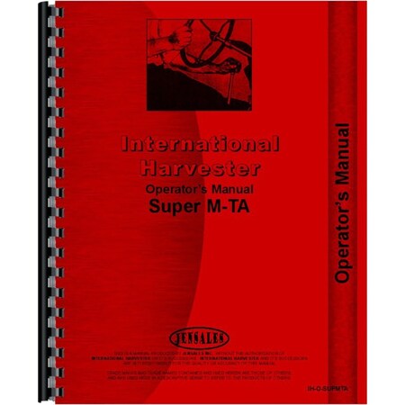 Operators Manual For Farmall Super MVTA Tractor